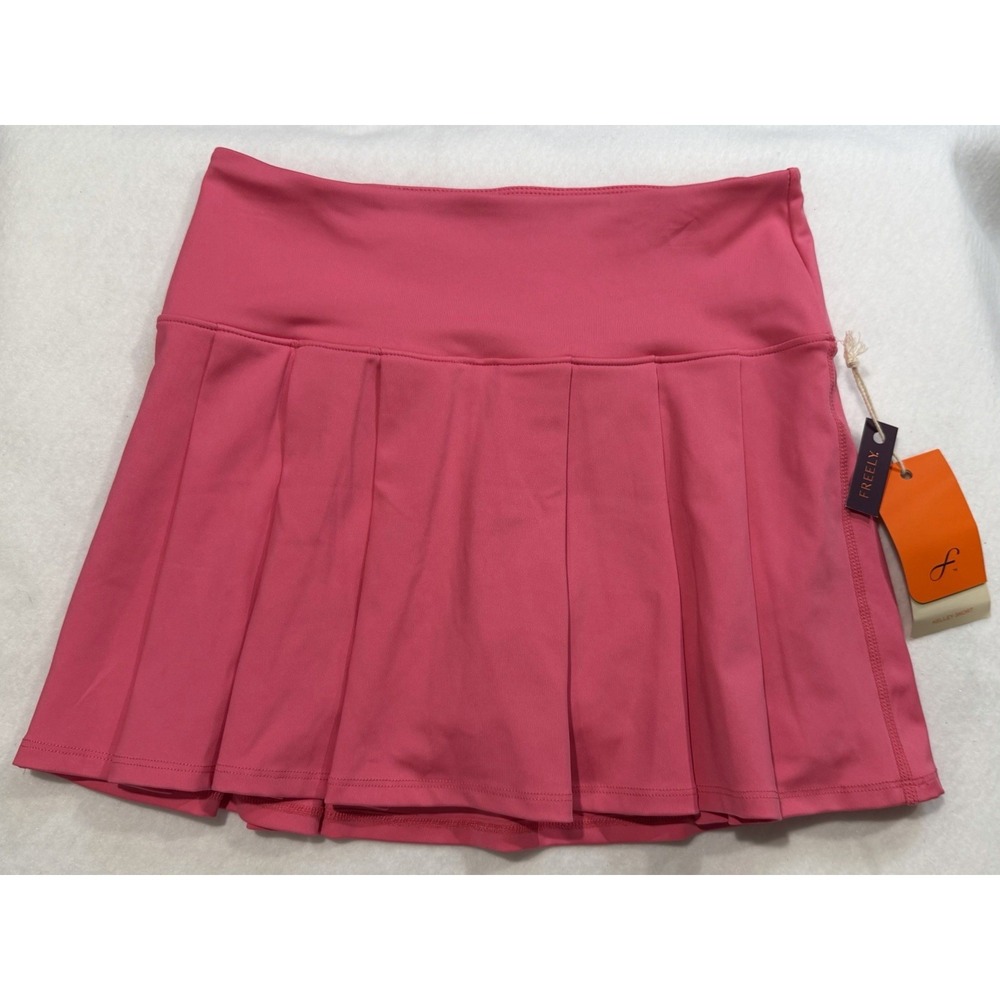 NWT Freely Women's Pink Pleated Athletic Skort Skirt Tennis Size XS